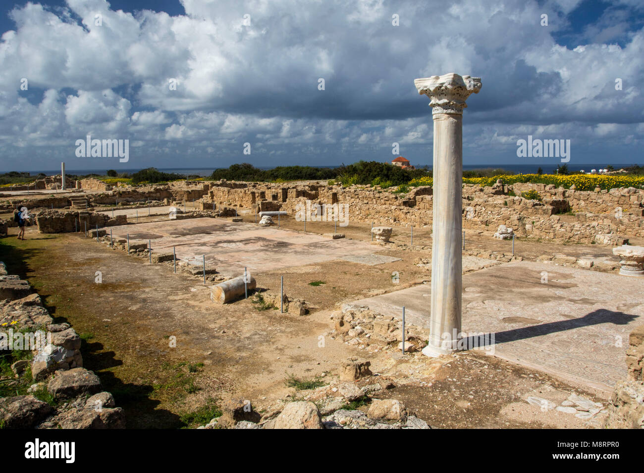 Site Archeoligical au Agios Georgious, district de Paphos, Chypre, Méditerranéenne Banque D'Images