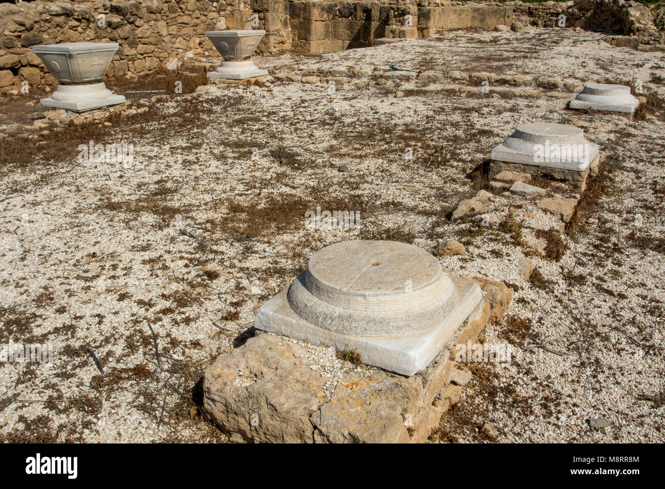 Le musée archéologique à Pegeia, Agios Georgious à l'extrémité sud de la péninsule d'Akemas, Paphos, Chypre de district Banque D'Images