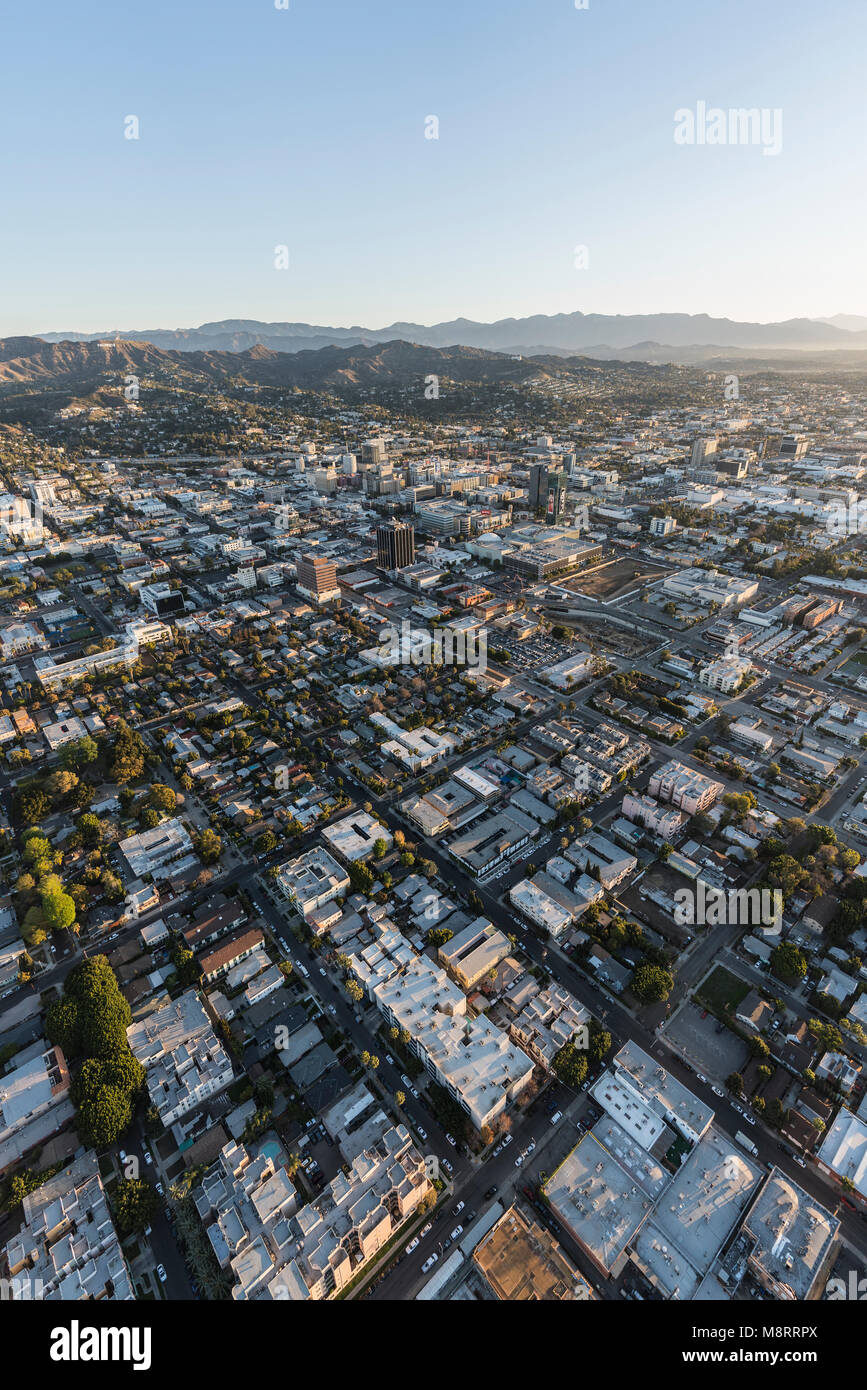 Los Angeles, Californie, USA - 20 Février, 2018 matin : voir les rues et les bâtiments de Hollywood en Californie du Sud. Banque D'Images