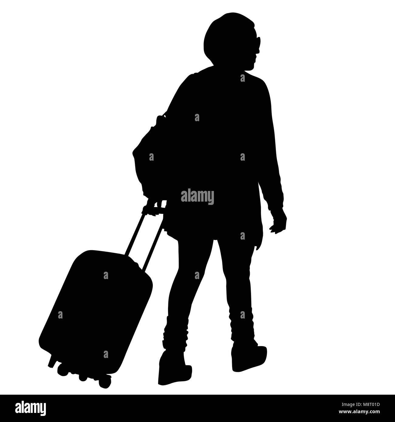 Chariot avec silhouette de femme sur fond blanc, vector illustration Illustration de Vecteur Chariot avec silhouette de femme sur fond blanc, vector illustration Illustration de Vecteur