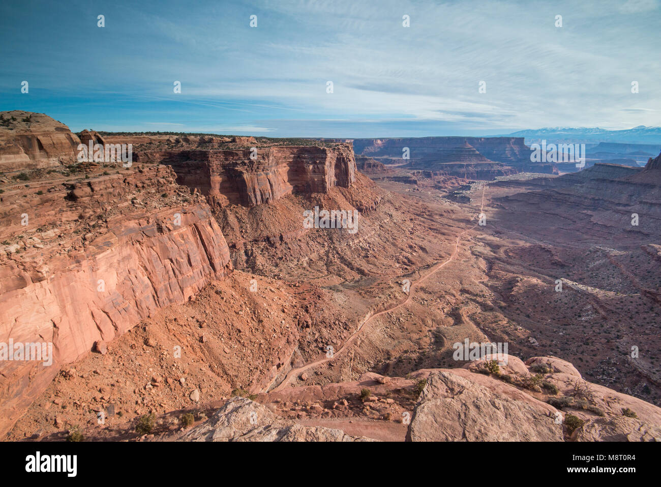 La jante blanc Road est une route de l'arrière-pays de 100 milles à travers Canyonlands National Park dans l'Utah. Banque D'Images