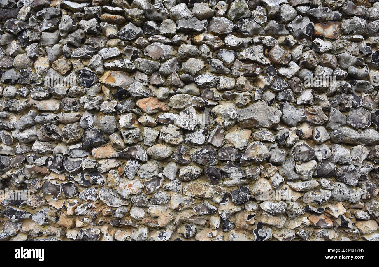 Silex traditionnels,Mur,Winchelsea East Sussex.UK Banque D'Images