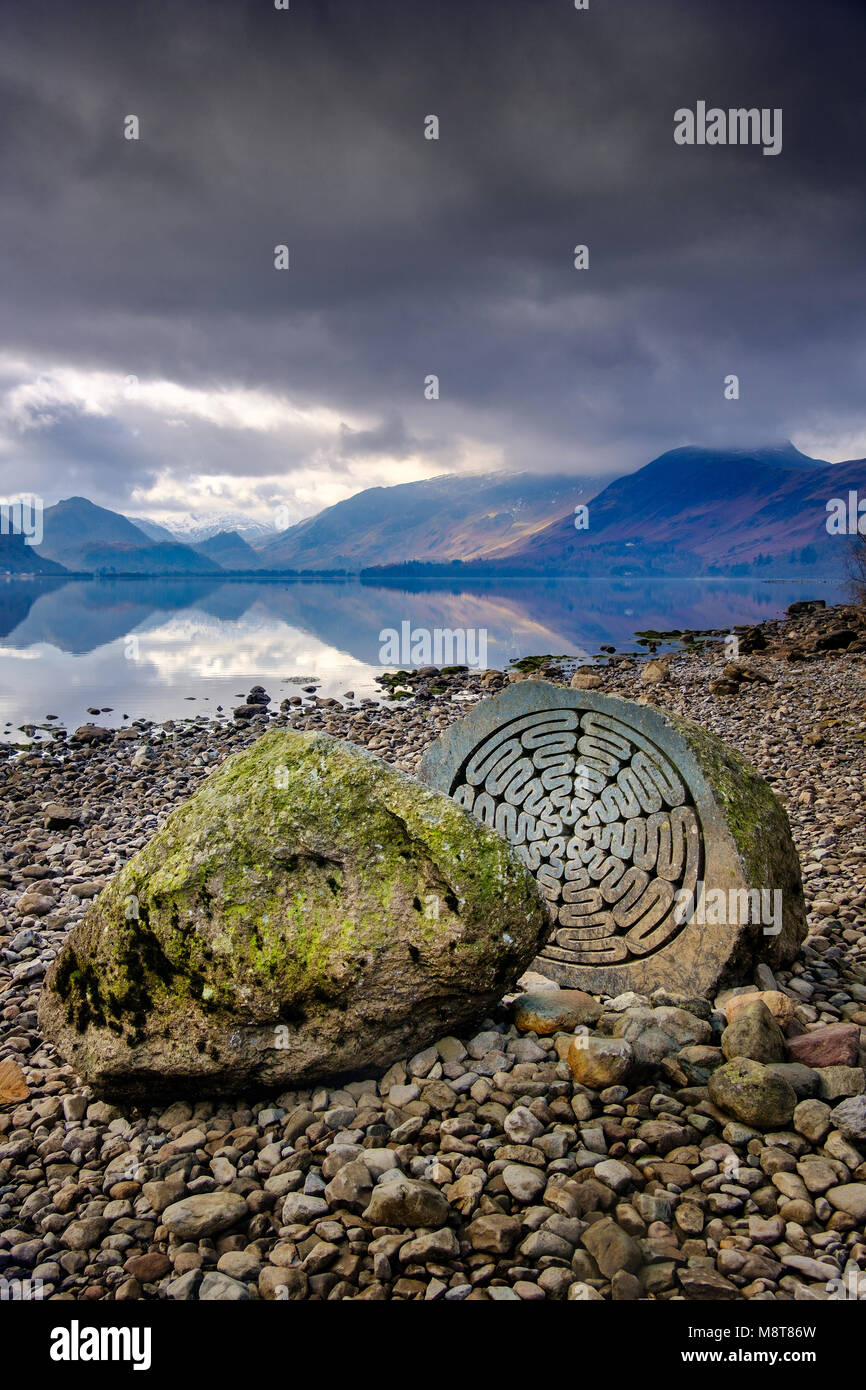 L'Ings, vers Skiddaw, Keswick, le Lake District, en Angleterre. Banque D'Images