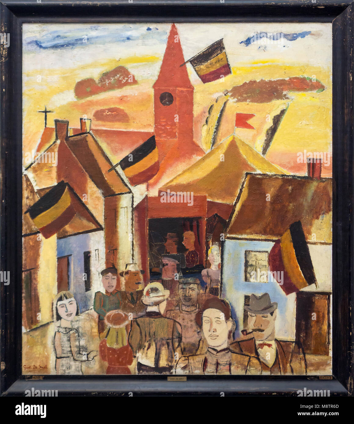 Kermesse du Village, 1930 huile sur toile par 20e siècle peintre Belge Gustave De Smet, l'un des fondateurs de l'expressionnisme flamand en Belgique Banque D'Images