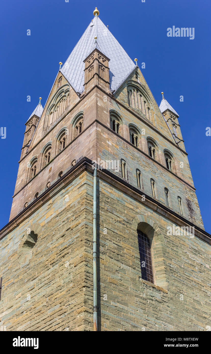 Tour de l'église St Patrokli Dom à Soest, Allemagne Banque D'Images