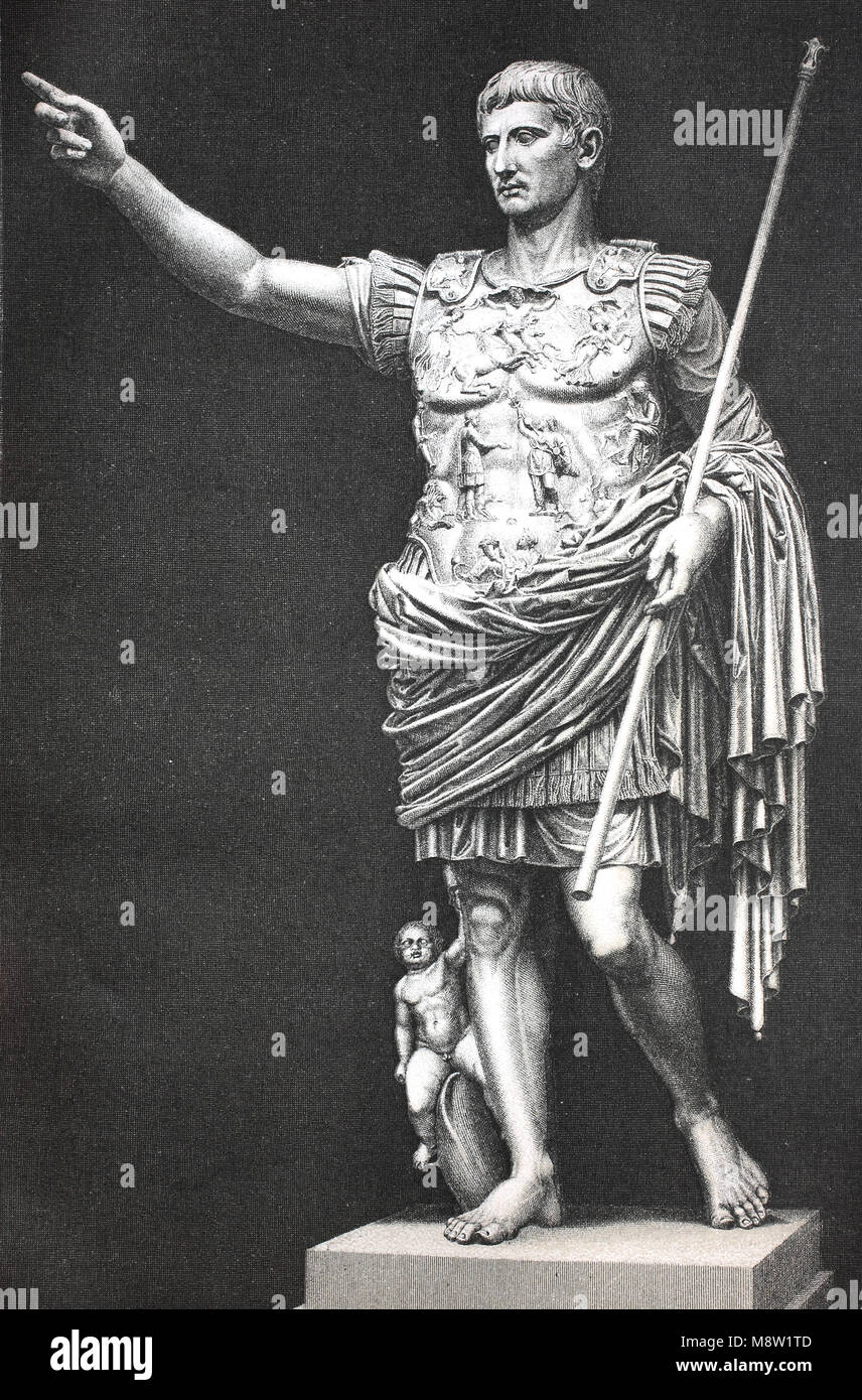 Auguste de Prima Porta, Augusto di Prima Porta, 2,03 m de haut est une  statue en marbre de César Auguste qui a été découvert le 20 avril 1863 dans  la Villa de