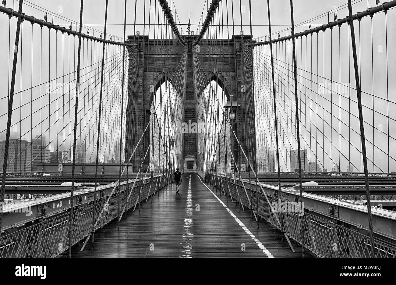 Pont de Brooklyn de New York City, USA Banque D'Images