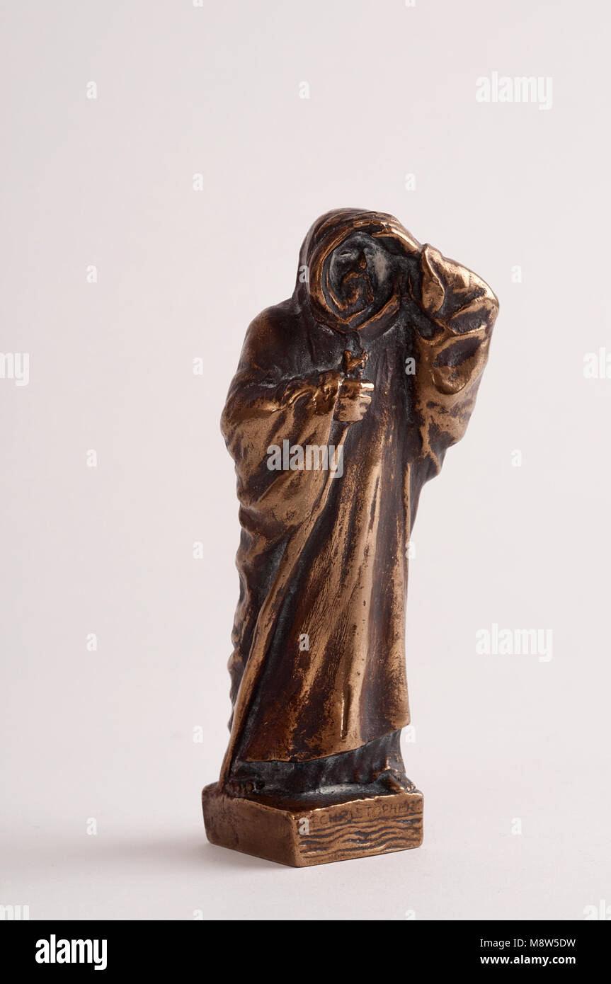 Charles Sykes mascot St Christopher Bronze 11cm de haut Banque D'Images