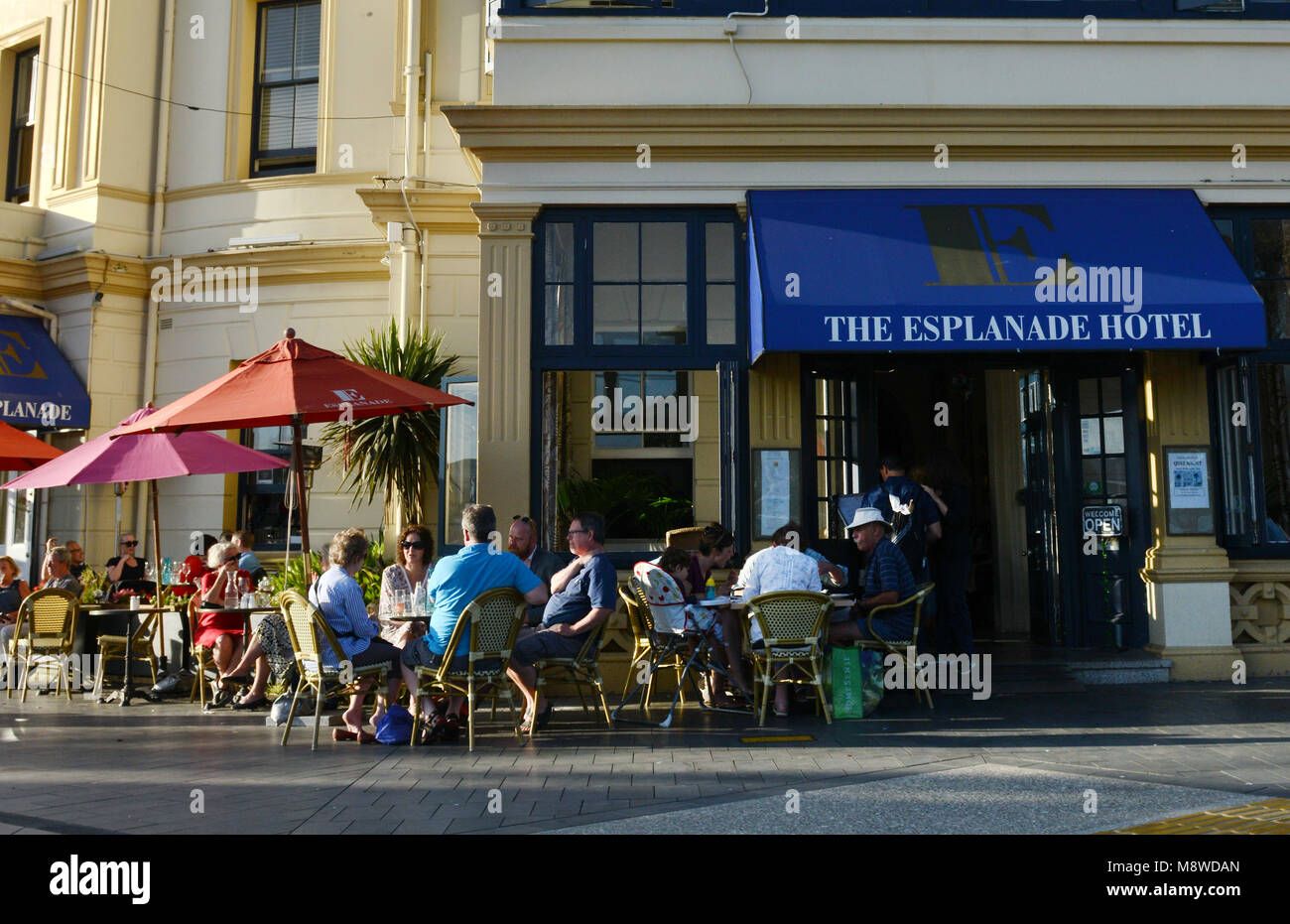 L'Esplanade Hôtel et restaurant à Devonport, Auckland plus. Banque D'Images