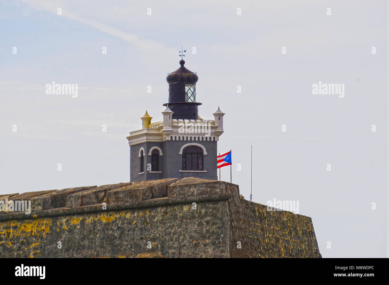 Le mur de fort San Cristobal à San Juan, Puerto Rico Banque D'Images