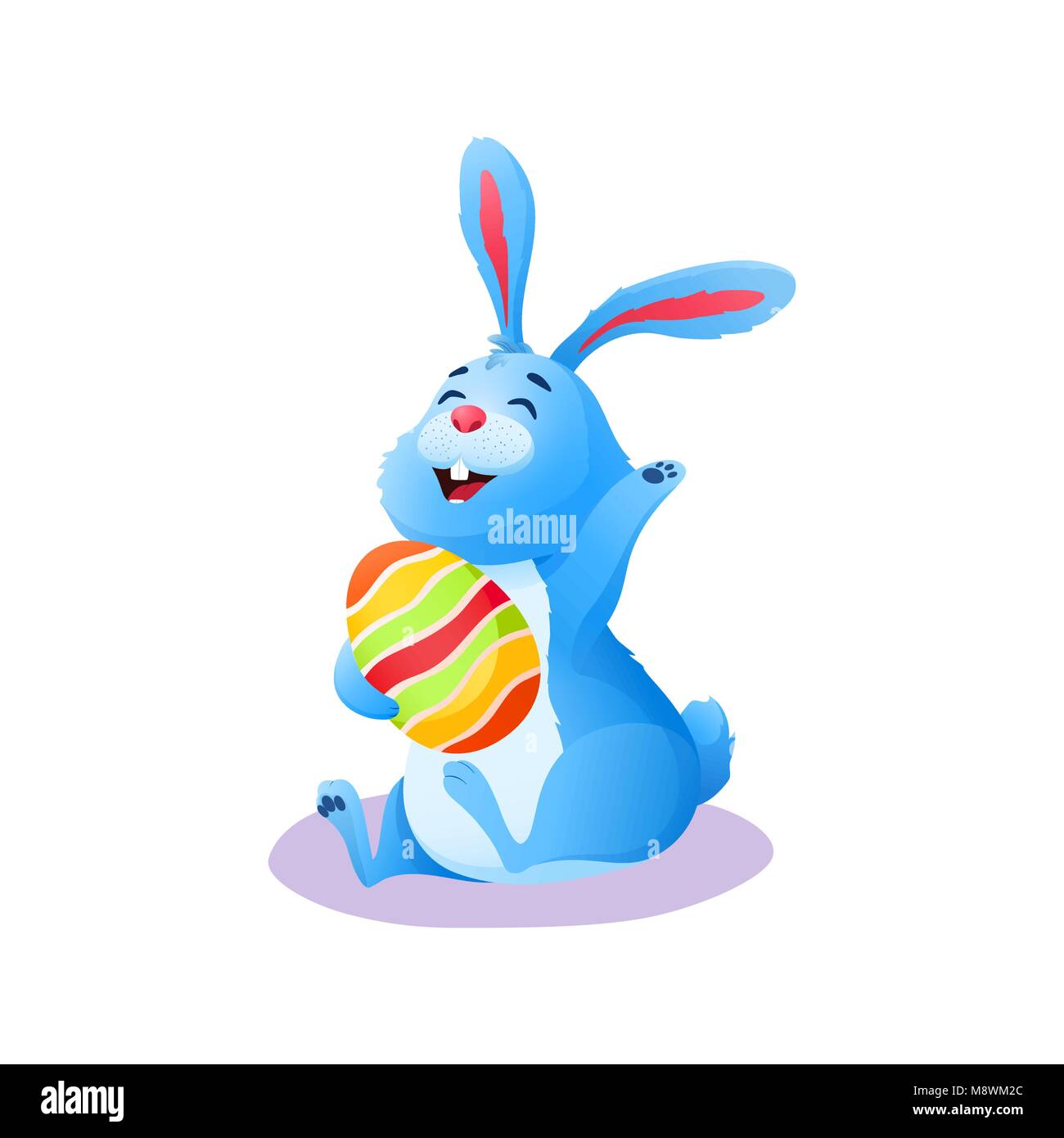 Smiling Cute cartoon assis lapin de Pâques avec des oeufs au chocolat peint pascal isolé sur fond blanc. Télévision Happy Easter Bunny. Décoration pour maison de vacances Carte de vœux. Illustration vecteur de couleur. Illustration de Vecteur Smiling Cute cartoon assis lapin de Pâques avec des oeufs au chocolat peint pascal isolé sur fond blanc. Télévision Happy Easter Bunny. Décoration pour maison de vacances Carte de vœux. Illustration vecteur de couleur. Illustration de Vecteur