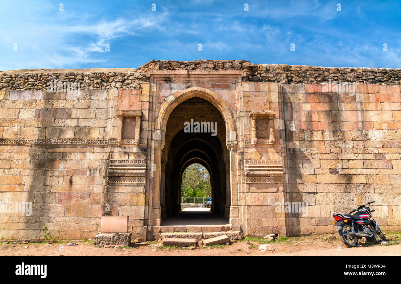 Mandvi Custom House au Parc archéologique de Champaner-Pavagadh. Site du patrimoine mondial de l'UNESCO dans le Gujarat, Inde Banque D'Images
