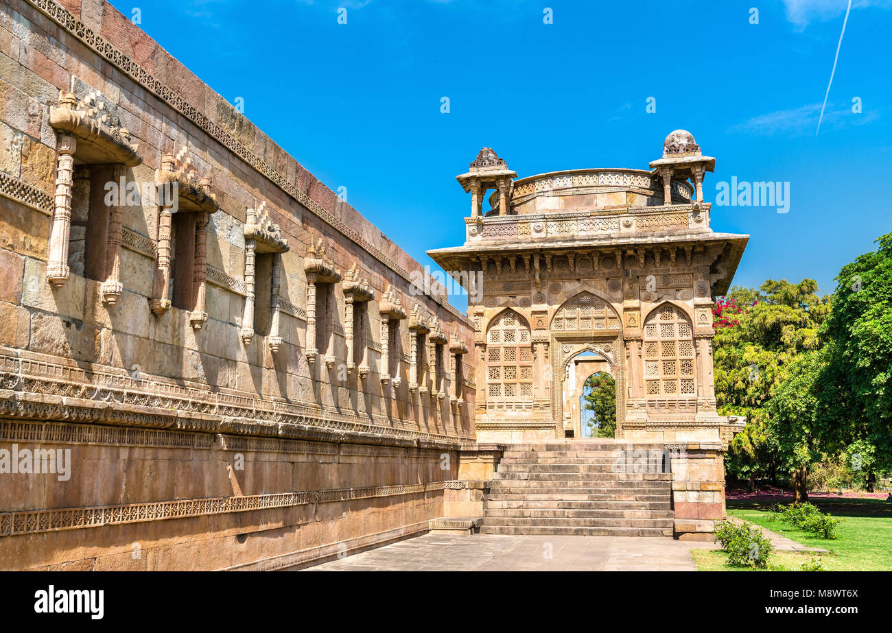 Jami Masjid, une attraction touristique au Parc archéologique de Champaner-Pavagadh - de l'état du Gujarat en Inde Banque D'Images