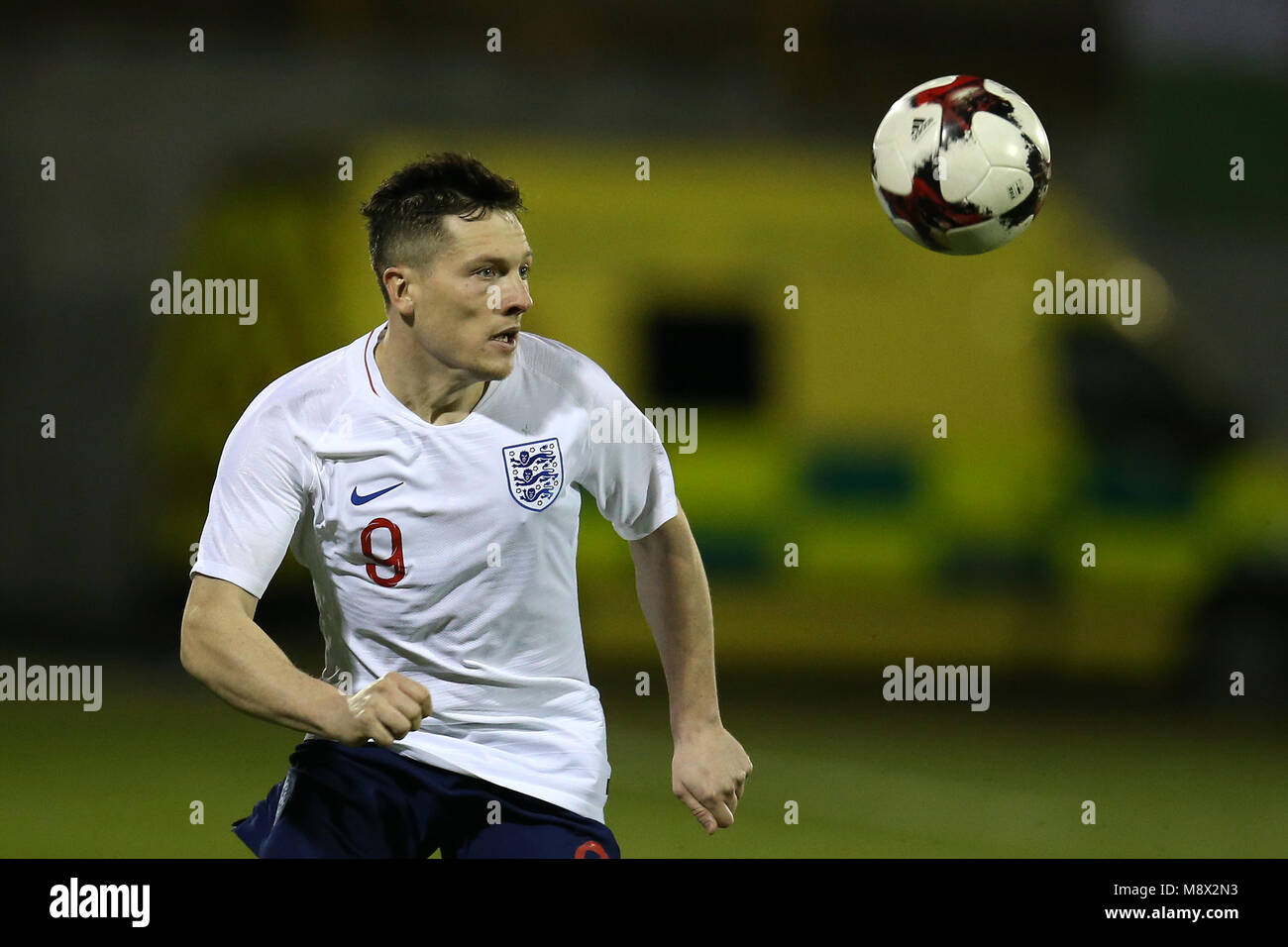 Barry, dans le sud du Pays de Galles, Royaume-Uni. Mar 20, 2018. Dan  Maguire d'Angleterre . Pays de Galles v Angleterre, C International  friendly match de football à Jenner Park Stadium à