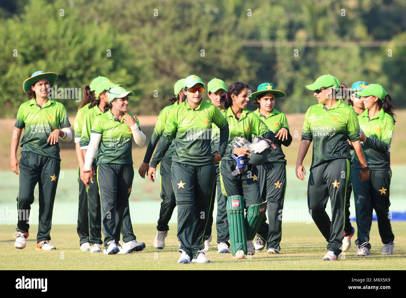 Rangiri Dambulla International Stadium, Sri Lanka. 20 mars, 2018. Le Pakistan célèbre une équipe gagnante match 1ère lors de la Journée de la femme l'un match international entre le Sri Lanka à Rangiri Dambulla International Stadium Le Sri Lanka le 20 mars 2018 Credit : Lahiru Harshana/Alamy Live News Banque D'Images