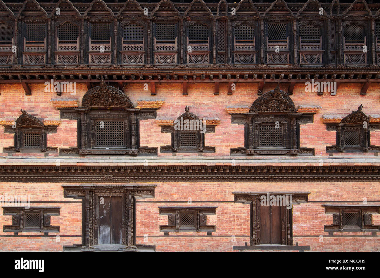 Vue sur le vieux quartier de la ville de Bhaktapur au Népal Banque D'Images