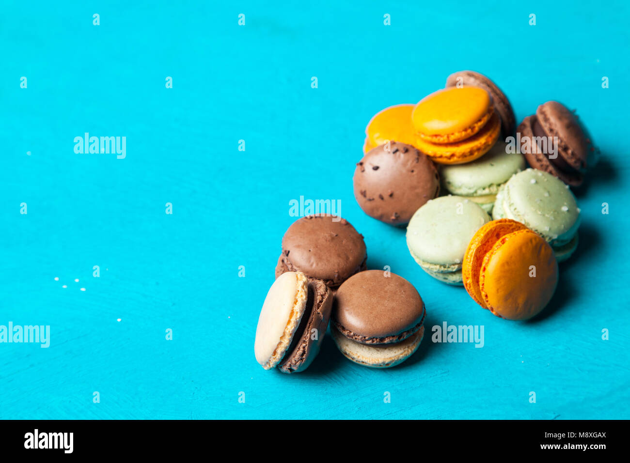 Assortiment de biscuits macaron Banque D'Images