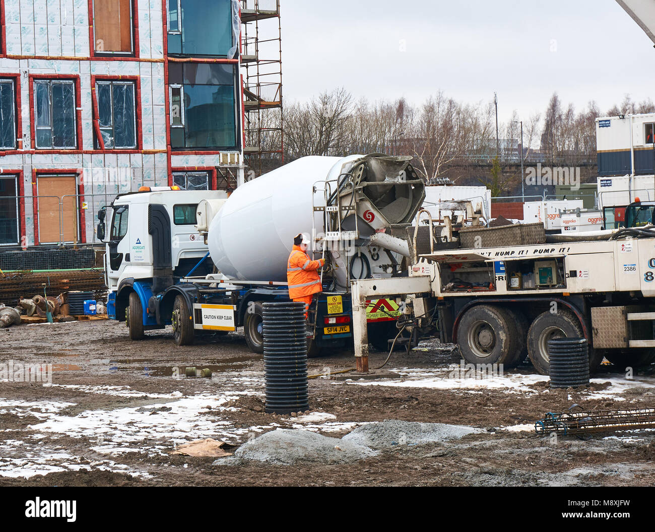 Les travaux de construction sur le nouveau centre de santé à New Gorbals, Glasgow. Banque D'Images