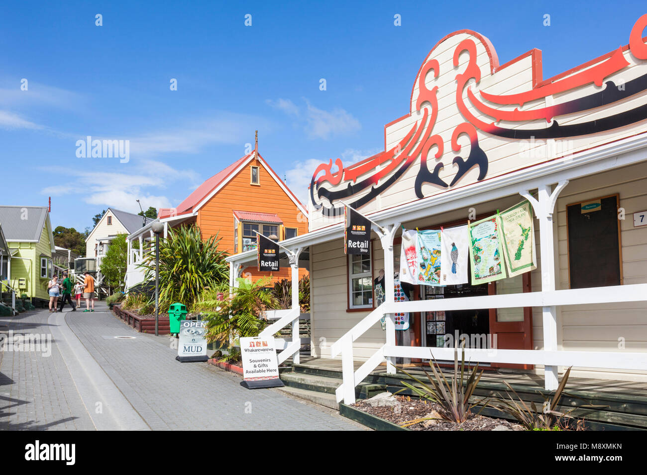 Nouvelle zélande Rotorua Nouvelle zélande Rotorua whakarewarewa village maori vivant boutique de souvenirs de l'île du nord de Nouvelle-Zélande La Nouvelle-Zélande Océanie Banque D'Images