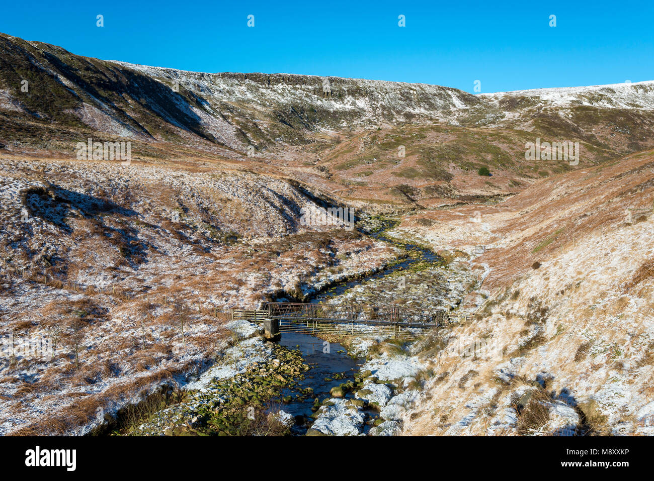 Crowden Brook près de Wilmington, North Derbyshire, Angleterre. Banque D'Images