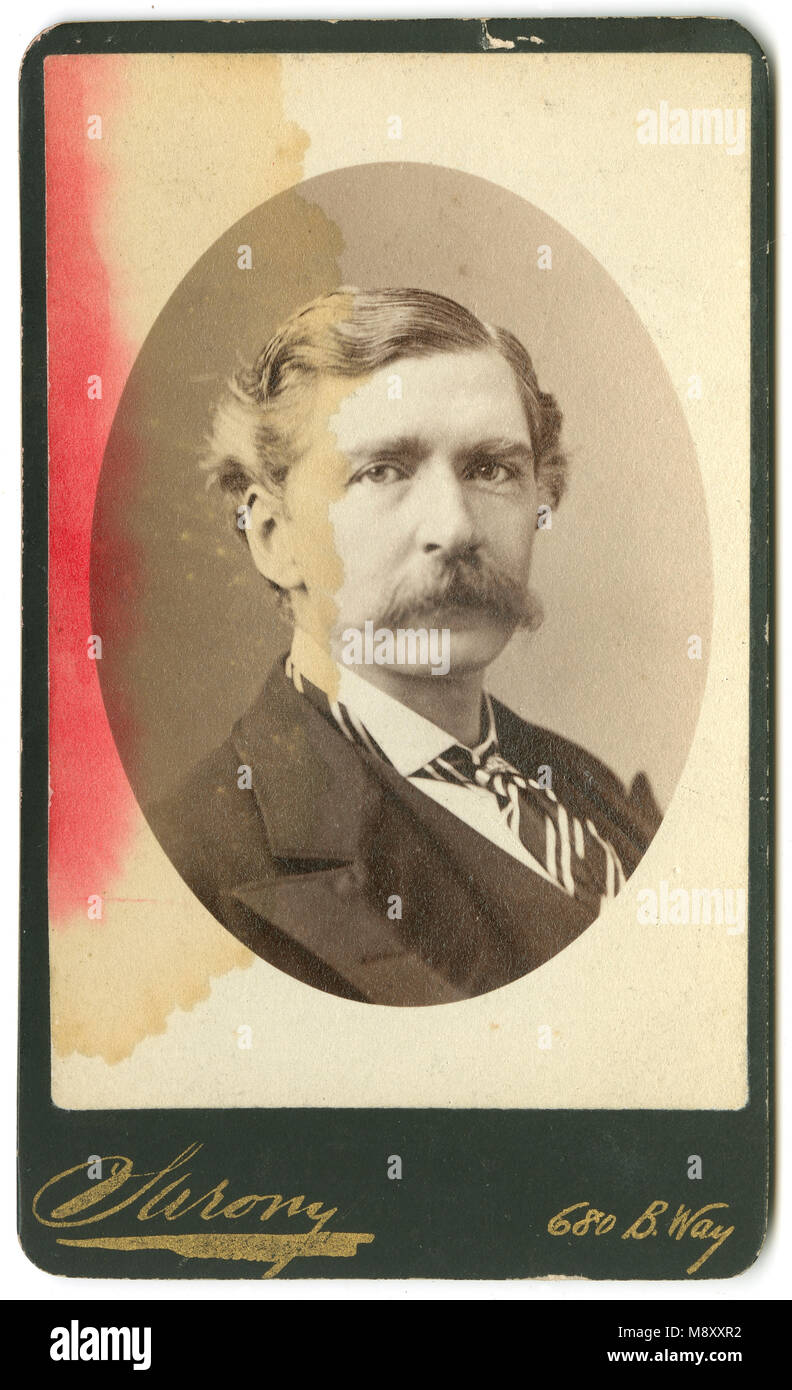 Meubles anciens c1860 Carte de visite, E.A. Sothern. Edward Sothern Askew (1826-1881) est un acteur connu pour ses rôles comiques en Grande-Bretagne et en Amérique, en particulier Lord Dundreary dans notre cousin américain. SOURCE : CDV ORIGINAL Banque D'Images