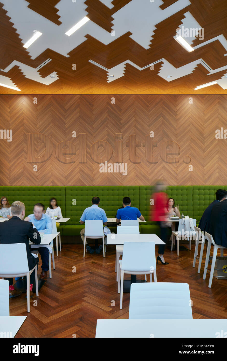 Office de restaurant. Deloitte Toronto, Toronto, Canada. Architecte : Arney, 2017 Katsilidis d'aile. Banque D'Images