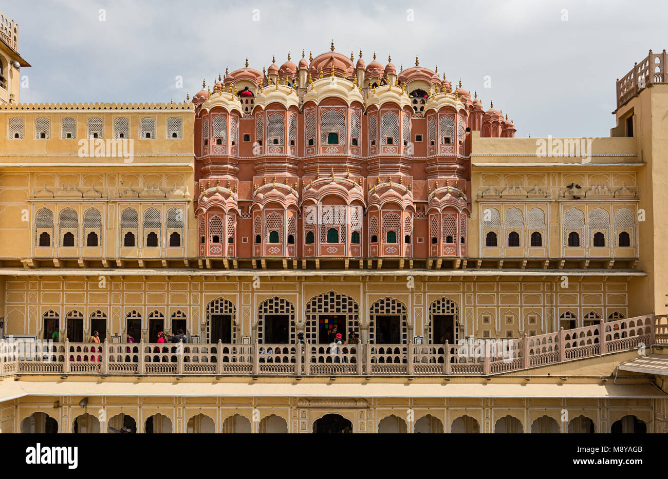 Palais des Vents - Jaipur. Hawa Mahal. Banque D'Images