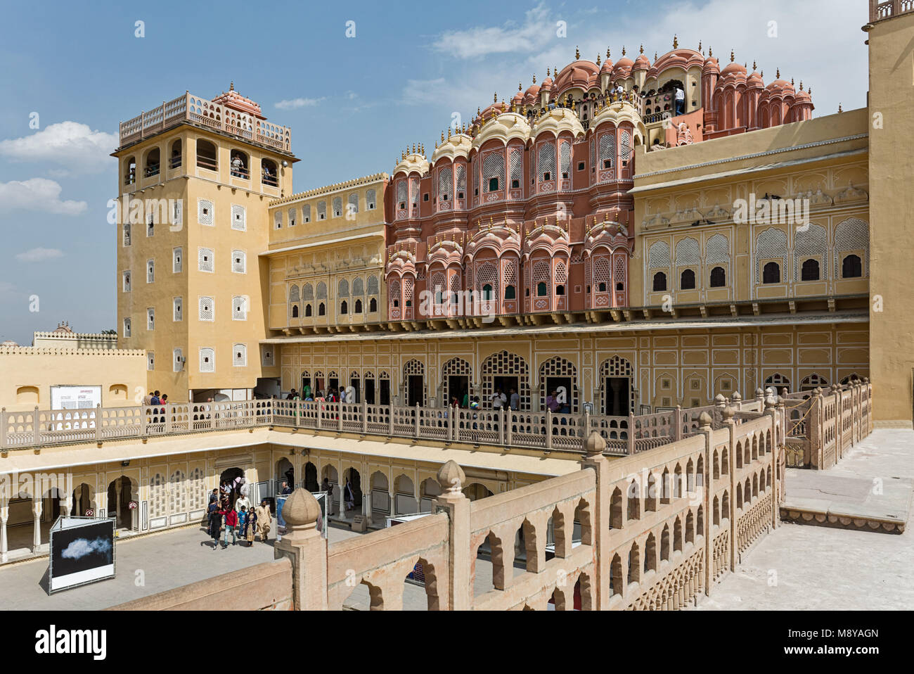 Palais des Vents - Jaipur. Hawa Mahal. Banque D'Images