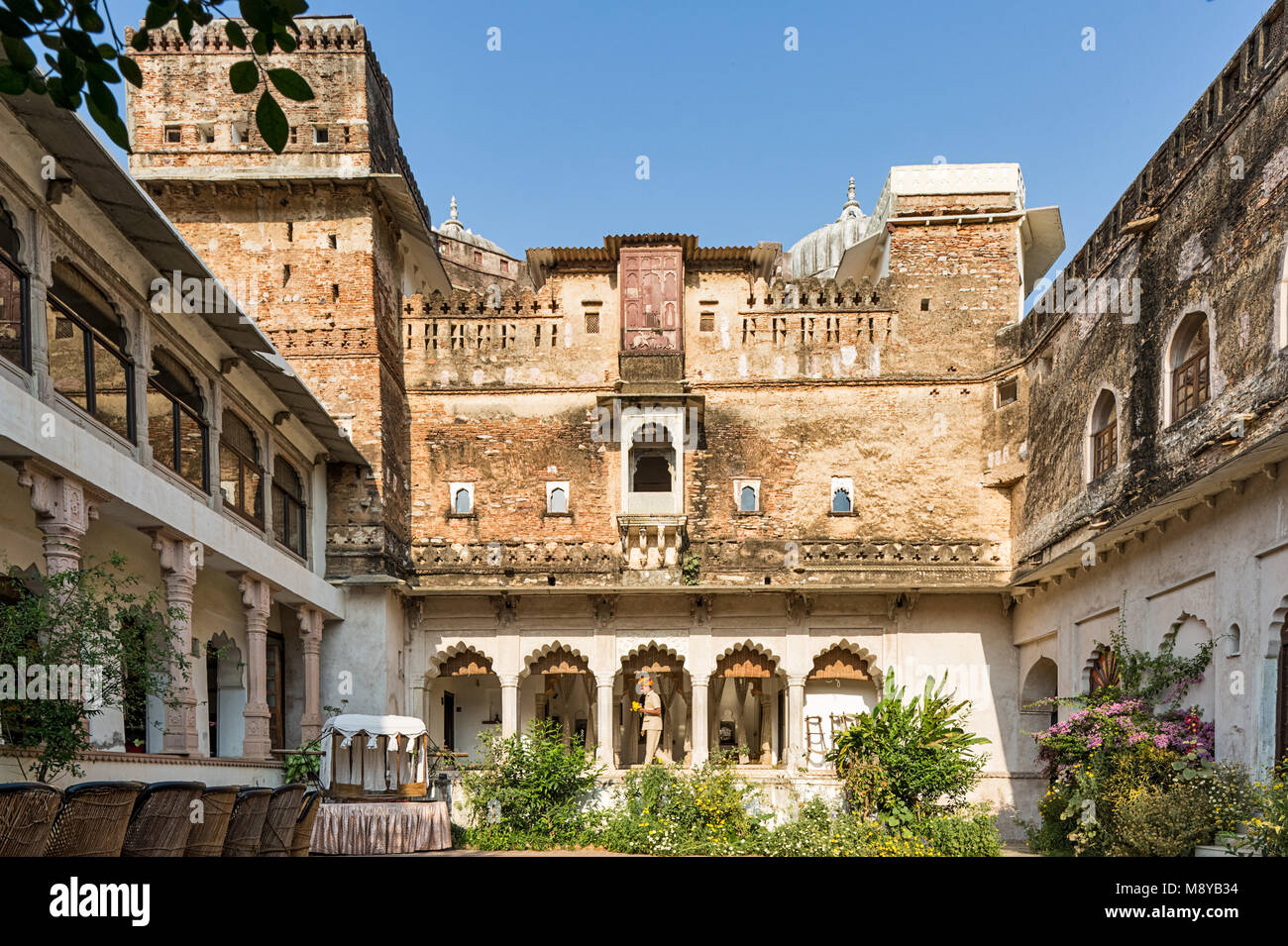 Hôtel Castle Bijaipur - Bassi, Chittorgarh, Rajasthan, Inde Banque D'Images