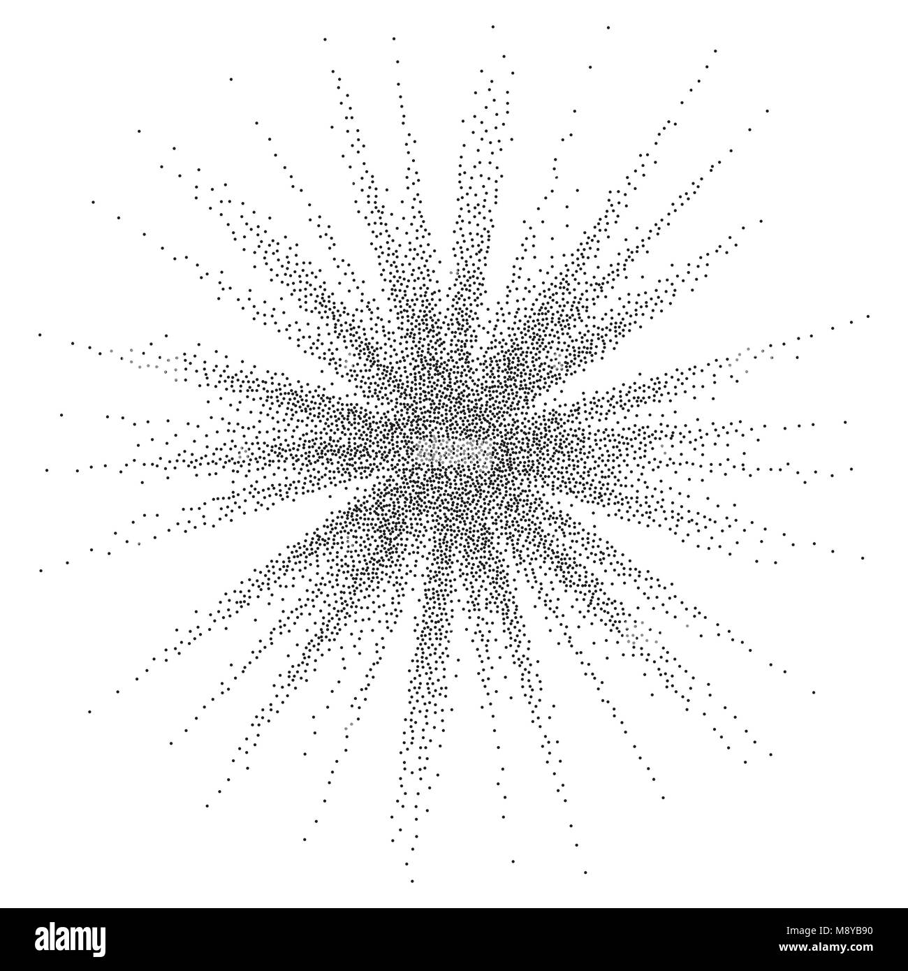 Dot de la technologie d'arrière-plan particules vecteur. Rafale de Plasma multiples. Big Data Tableau dynamique. Effet de demi-teintes. Digital Power Grid Illustration Illustration de Vecteur