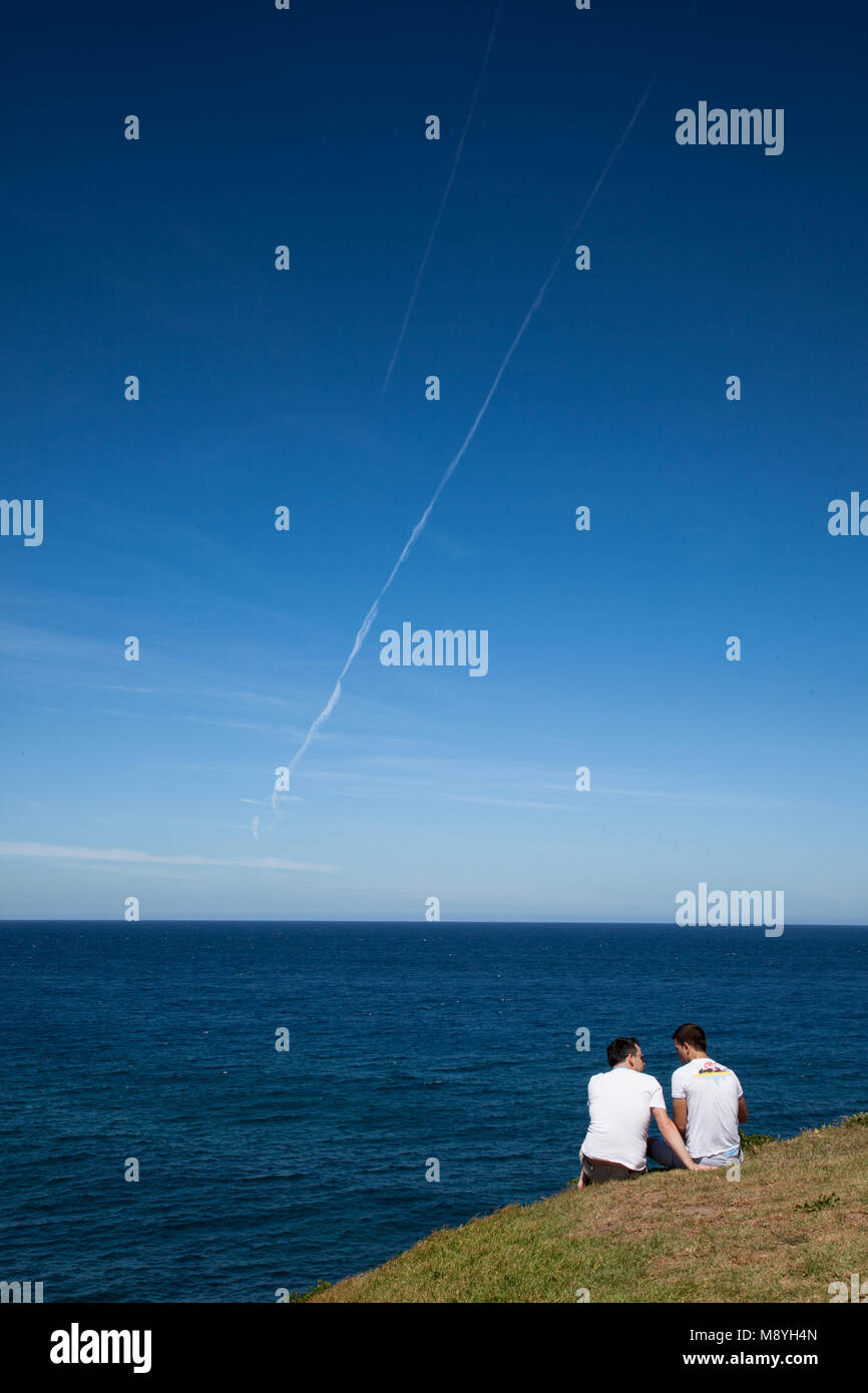 Ciel bleu Bondi Beach Banque D'Images