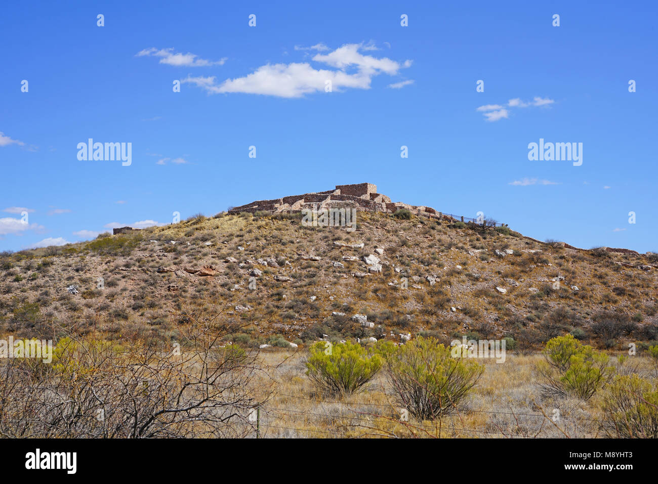 Vue de la Tuzigoot National Monument, un pueblo ruine sur le Registre National des Endroits Historiques dans Yavapai County, Arizona Banque D'Images