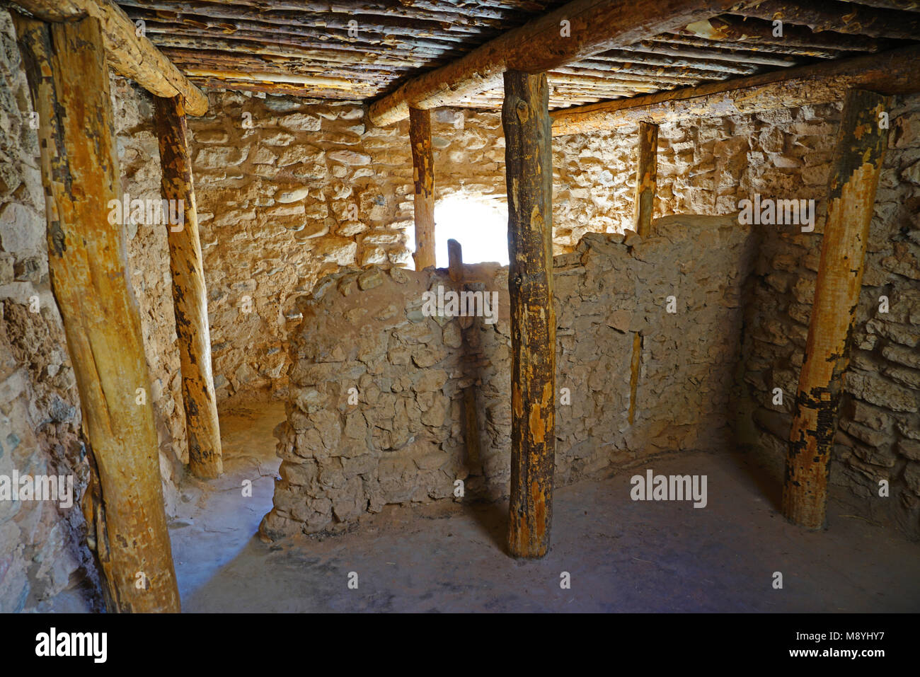 Vue de la Tuzigoot National Monument, un pueblo ruine sur le Registre National des Endroits Historiques dans Yavapai County, Arizona Banque D'Images