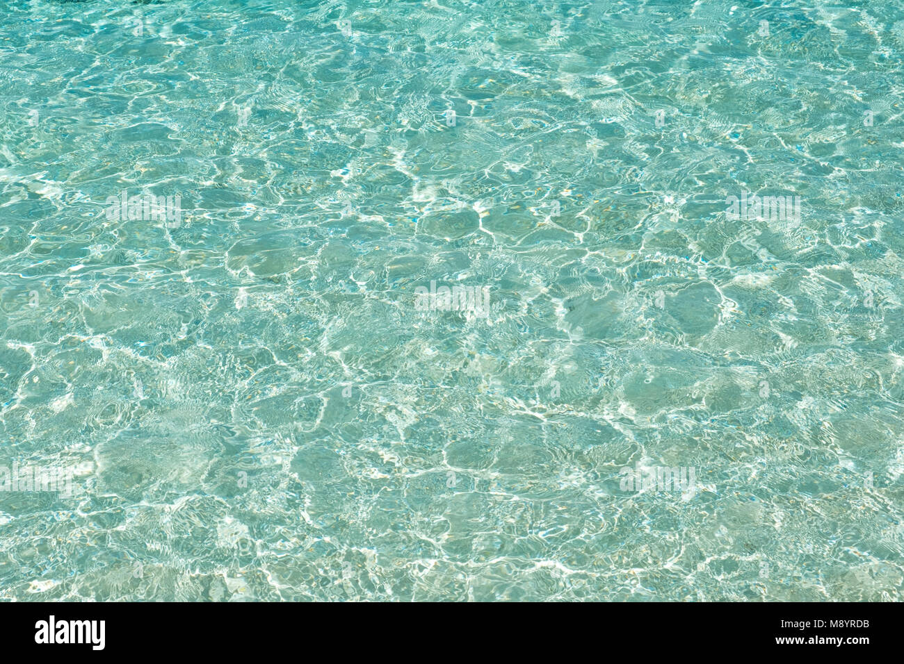 La surface de l'eau de l'océan - l'eau turquoise - texture Banque D'Images