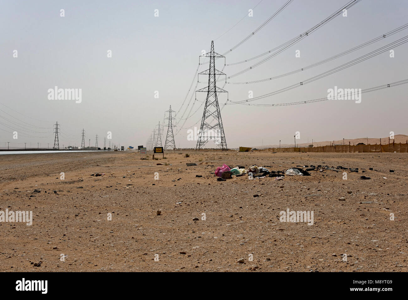 Des scènes du bord de Thumamah National Park au nord-est de Riyad, Arabie saoudite. Banque D'Images