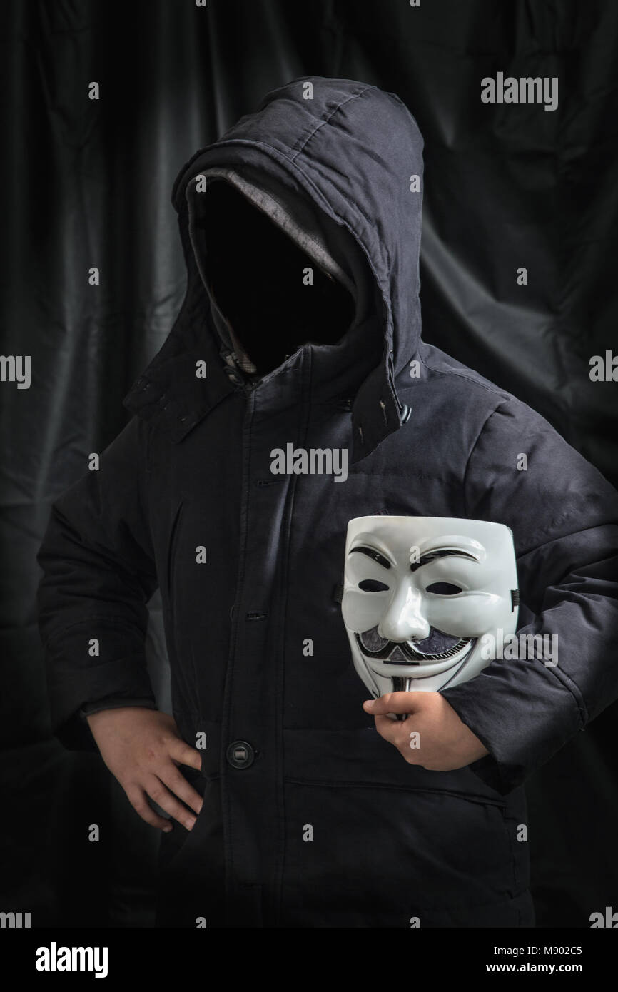 masque anonyme Banque D'Images