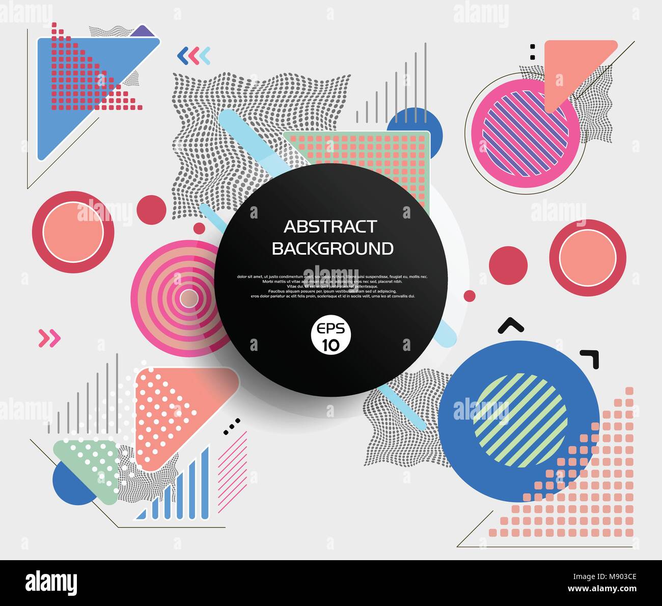 Résumé de ronde graphique géométrique et mesh modèles avec fond de couleur douce pour les banner, neat combinaison classique, illustration vecteur eps Illustration de Vecteur