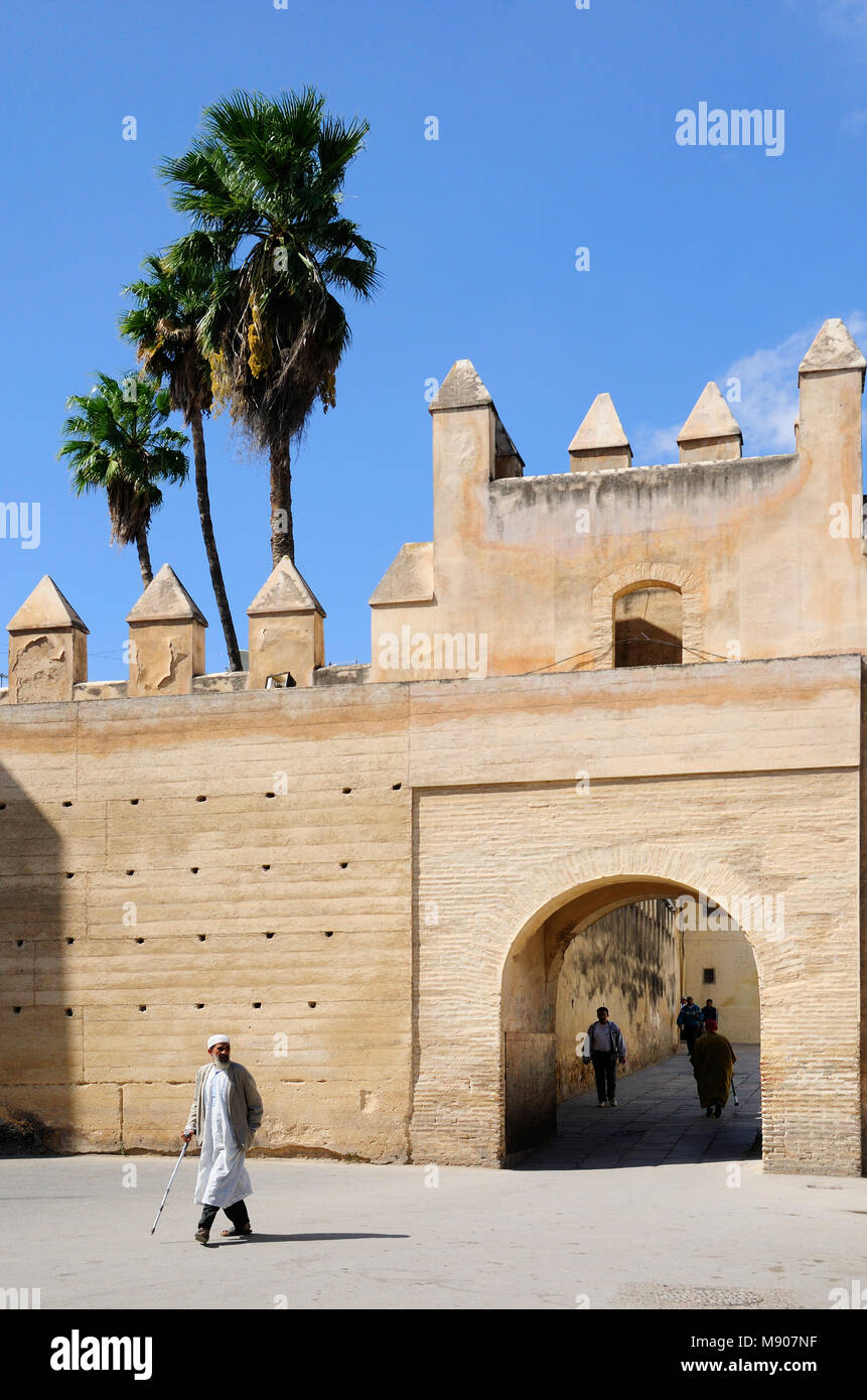 Mechouar gate à Fes. Maroc Banque D'Images