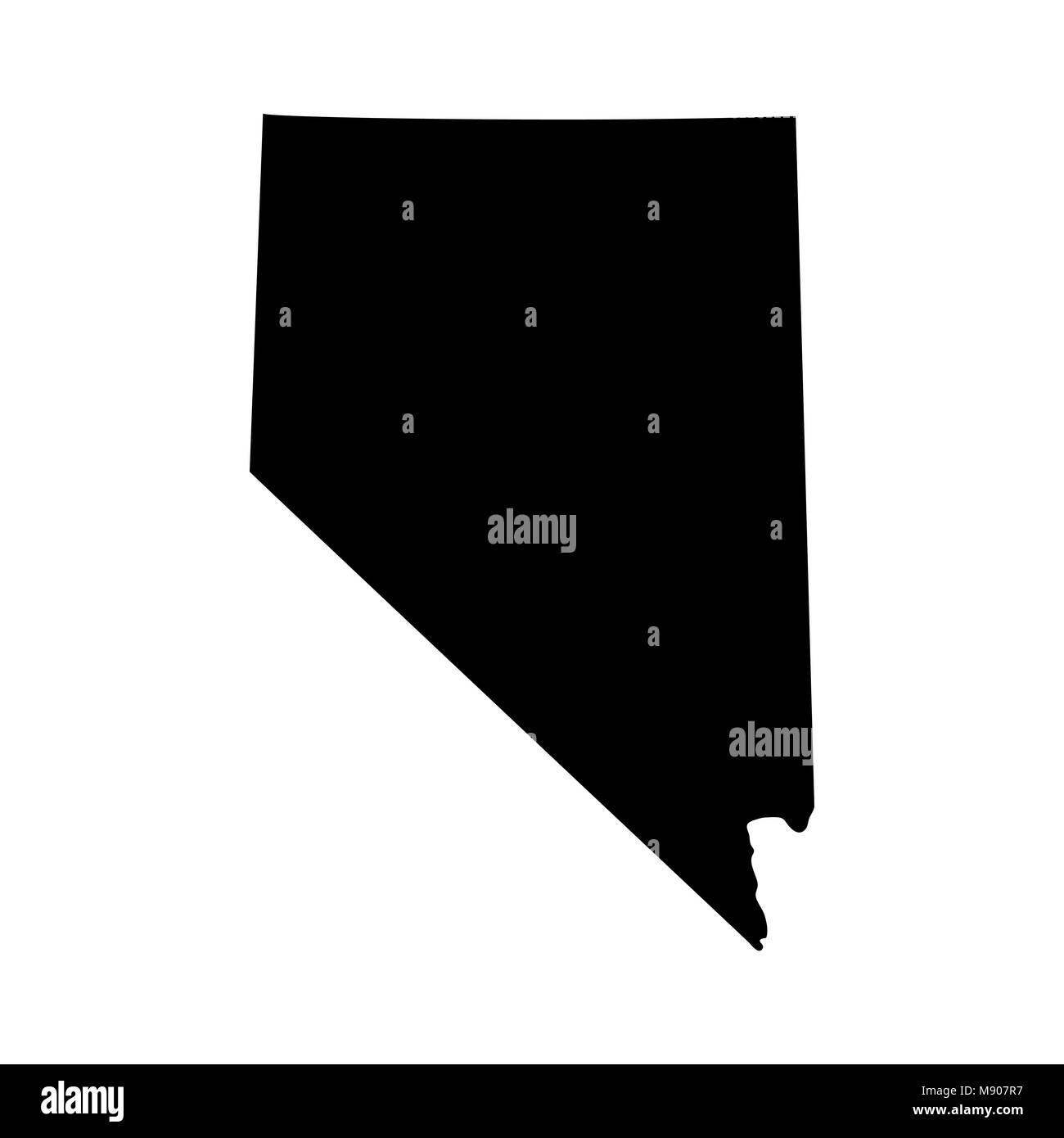 Plan de l'État américain du Nevada Illustration de Vecteur