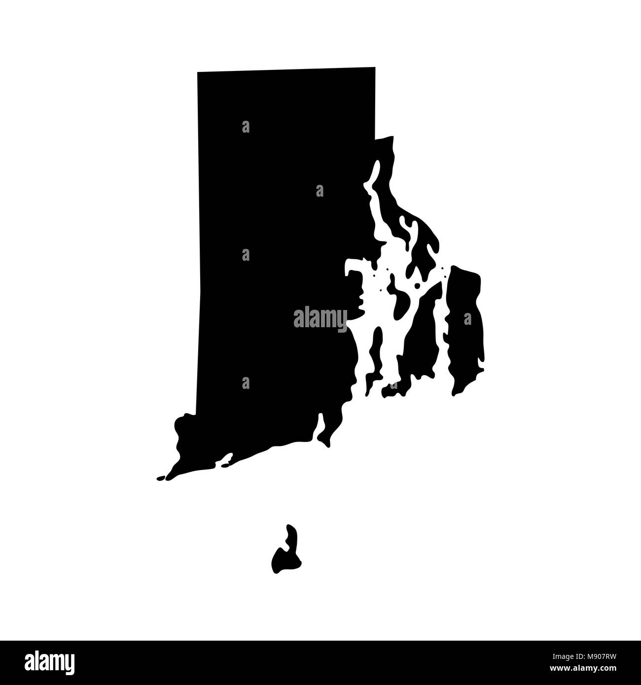 Plan de l'État américain du Rhode Island Illustration de Vecteur