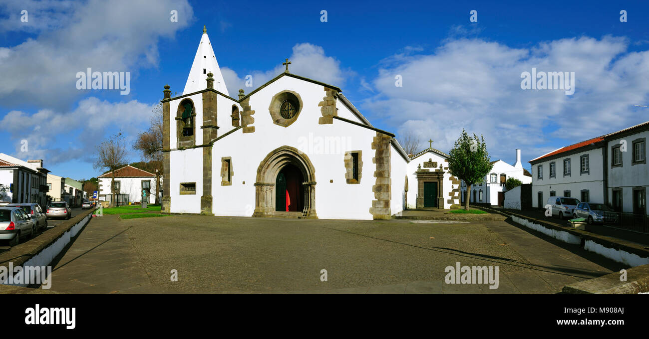 L'église São Sebastião. Terceira, Açores, Portugal Banque D'Images