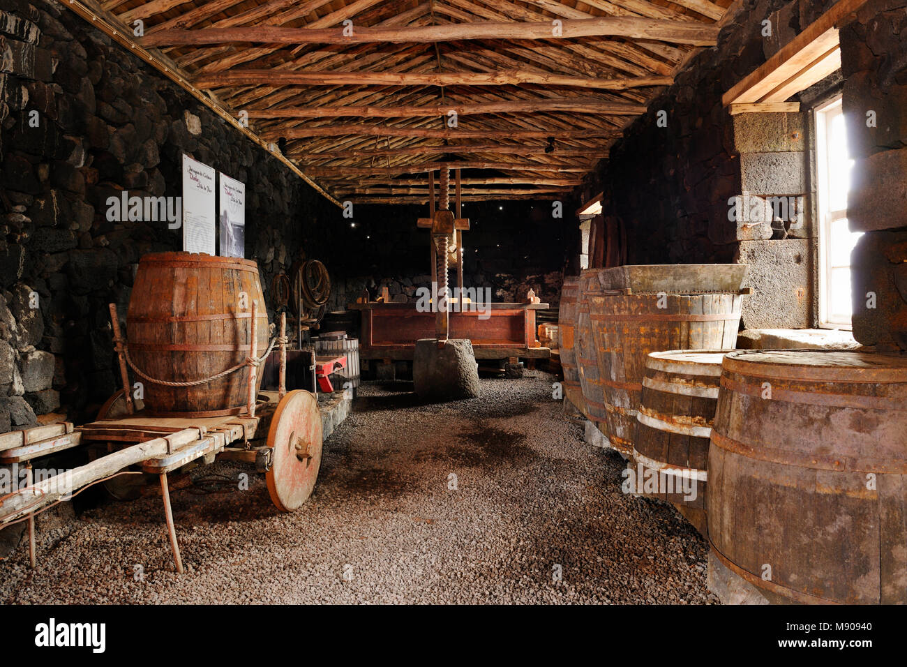 Lagido cave à vin, Site du patrimoine mondial de l'Unesco. Pico, Açores. Portugal Banque D'Images