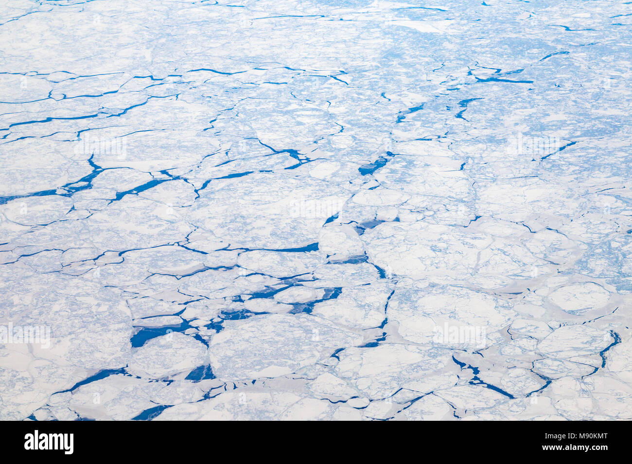 Avis de Virgin Atlantic sur le chemin de l'aéroport de Gatwick, North terminal à Las Vegas en regardant par la fenêtre à partir de 35 000 pieds. Banque D'Images