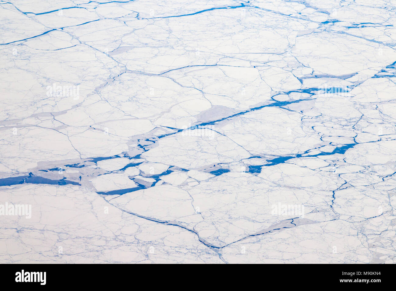 Avis de Virgin Atlantic sur le chemin de l'aéroport de Gatwick, North terminal à Las Vegas en regardant par la fenêtre à partir de 35 000 pieds. Banque D'Images