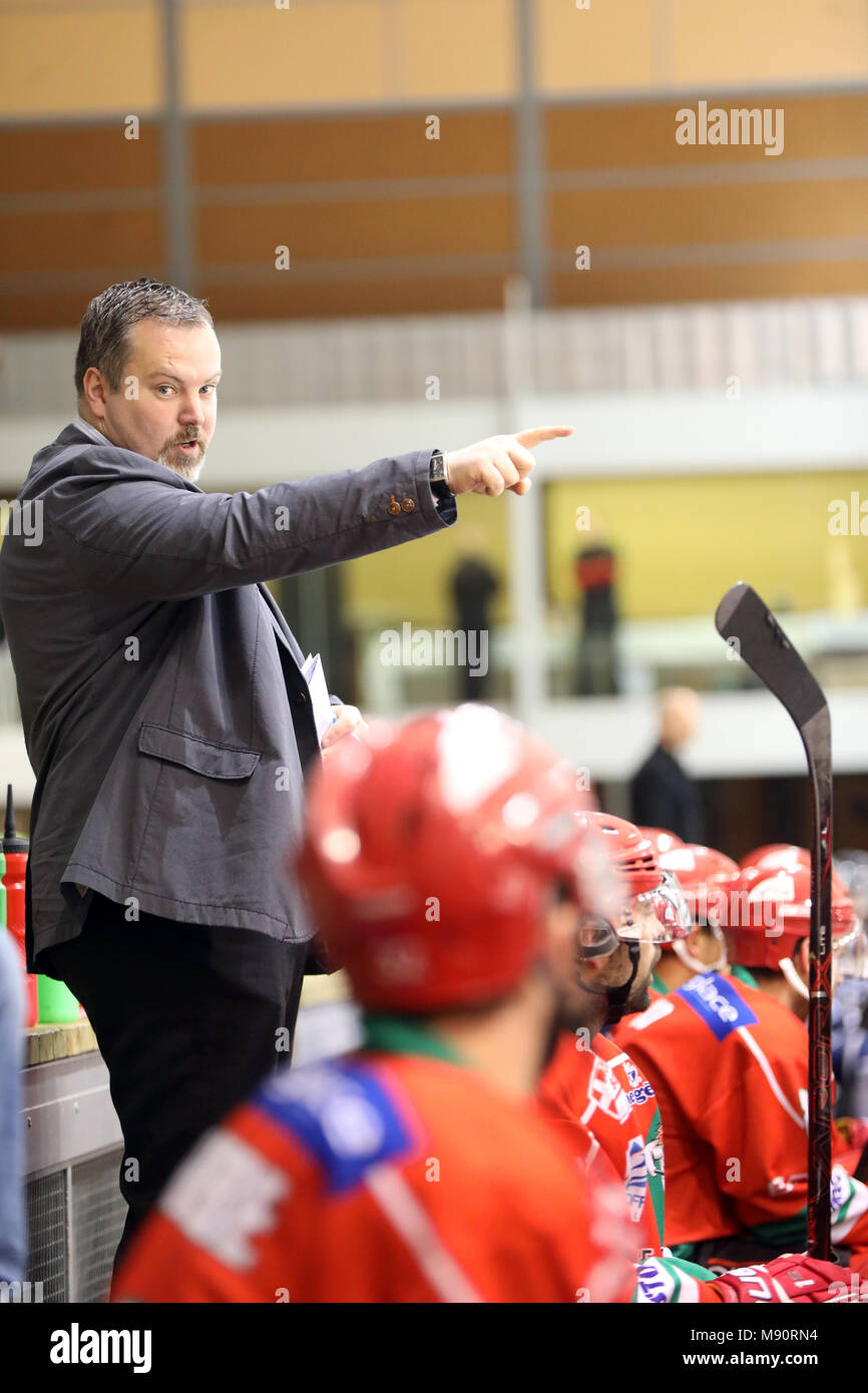 Match de hockey sur glace. Équipe de hockey. Coach. Banque D'Images