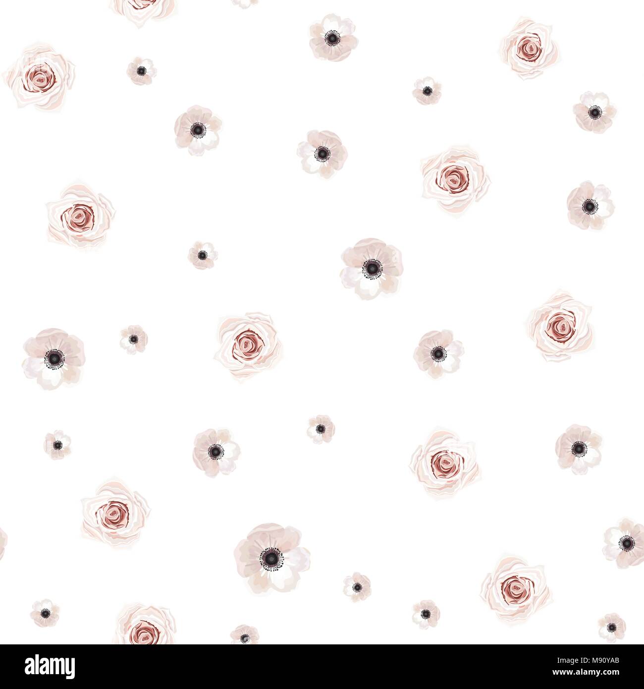 Transparente Floral pattern. La texture de l'usine pour le tissu, l'emballage, le papier peint et le papier. Illustration de Vecteur