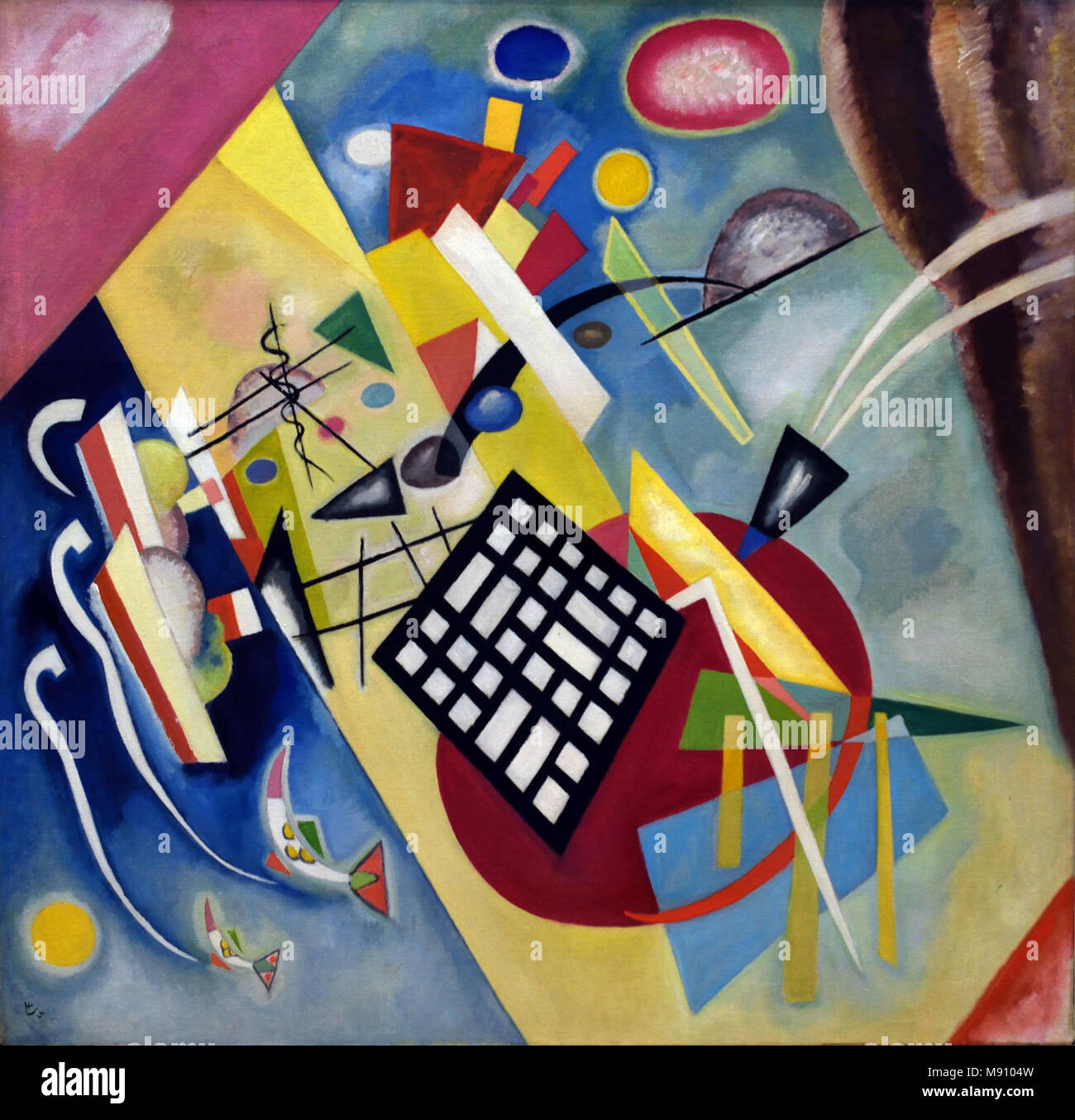 Schwarzer Raster : cadre noir -trame noire 1922 Wassily Kandinsky, Moscou, Russie, Empire russe, 1866 - Neuilly-sur-Seine, France, Français, 1944 Banque D'Images