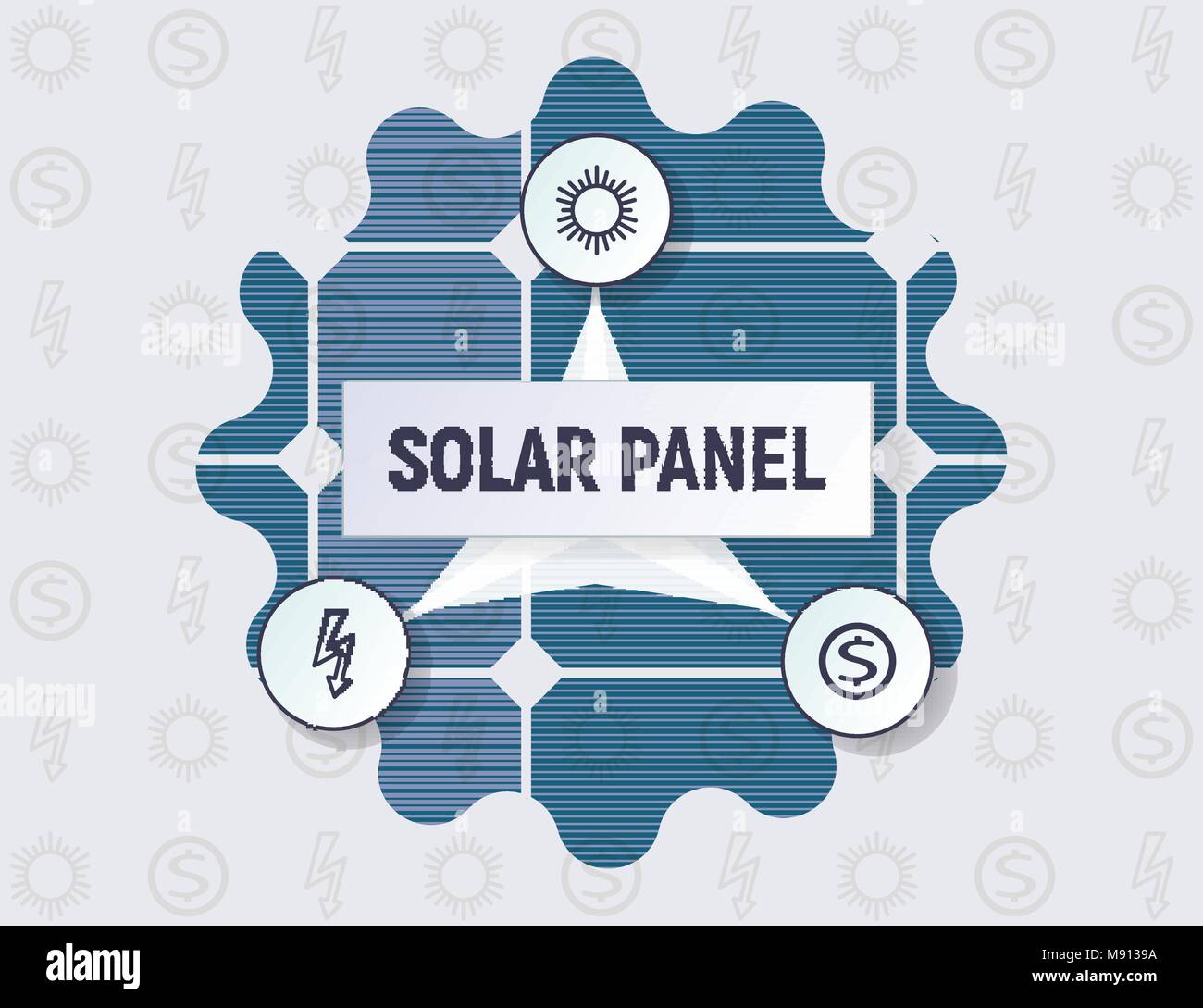 Infographies sur le panneau solaire concept. Illustration de Vecteur