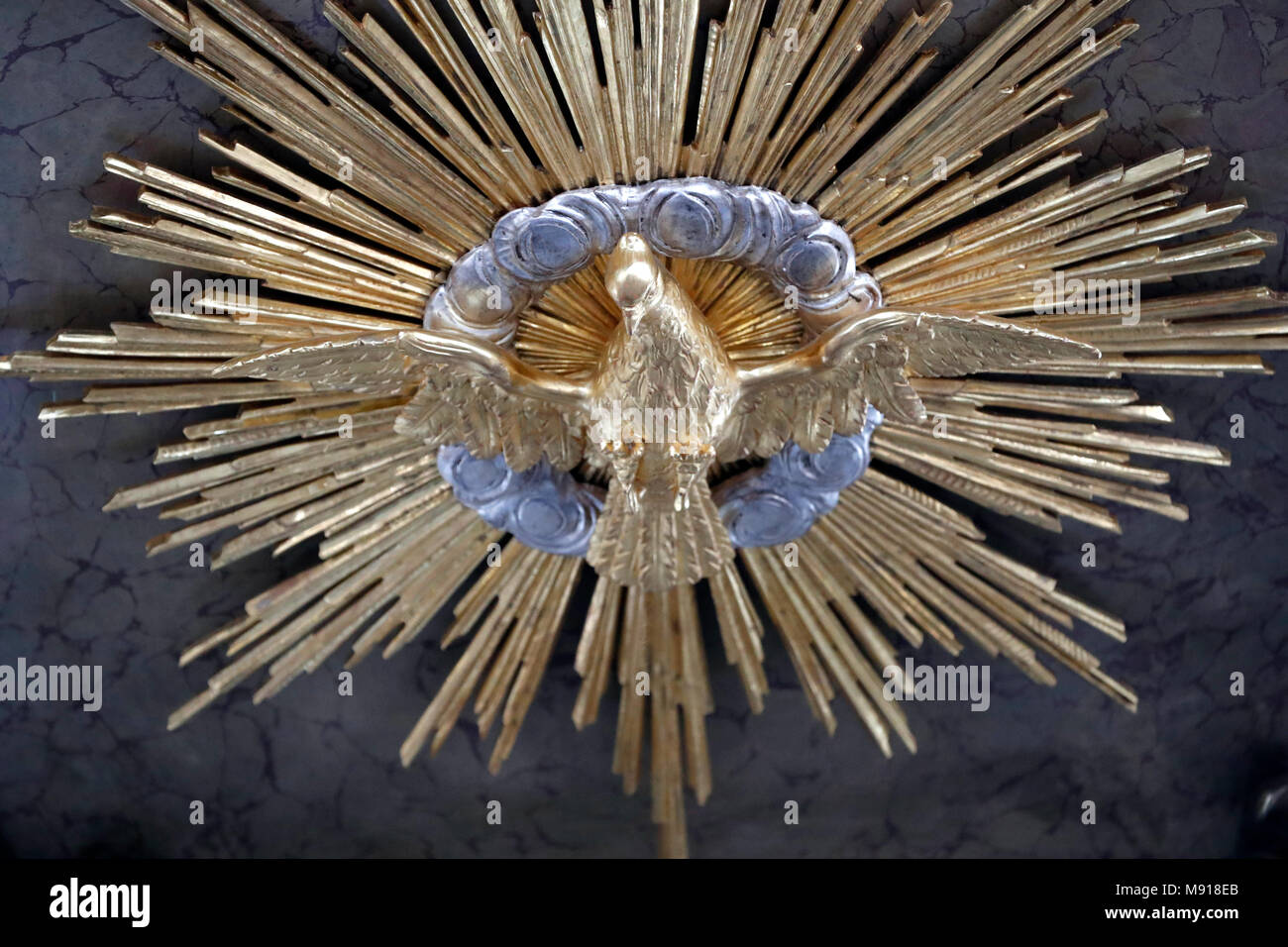 La colombe de l'Esprit Saint. Fribourg. La Suisse. Banque D'Images