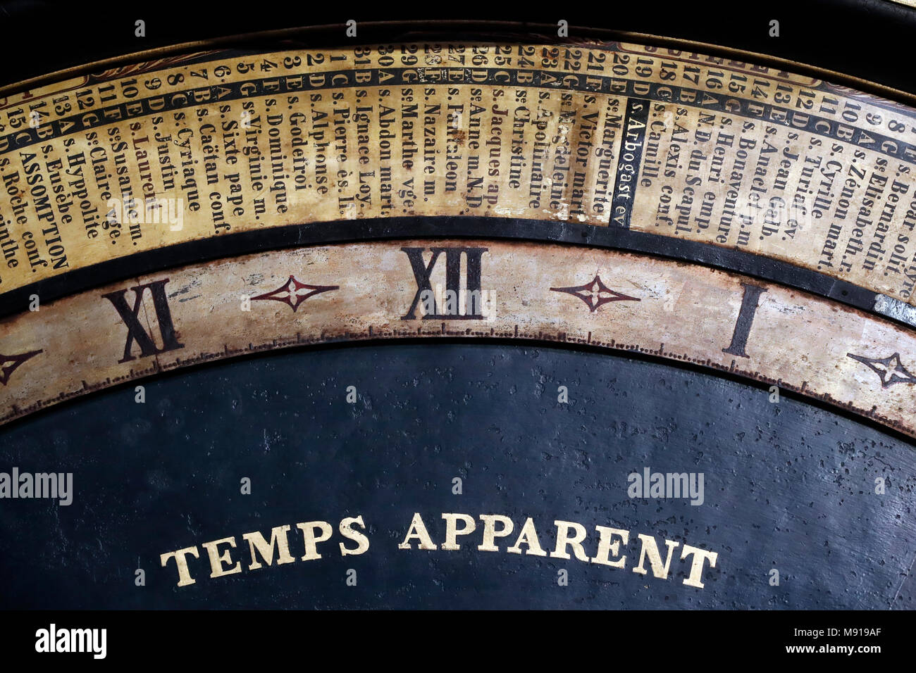 Notre Dame de la cathédrale de Strasbourg. Horloge astronomique. Le cadran de 24 heures. Strasbourg. La France. Banque D'Images